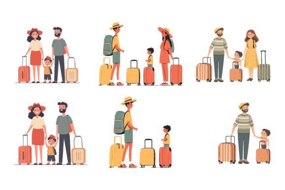 Bringing Visual Stories to Life: The Art and Utility of Diverse Traveler Illustrations in AI EPS Format