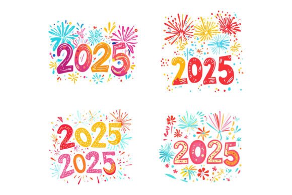 Happy 2025 Horizontal Banner: A Practical Look at This AI EPS Illustration Collection