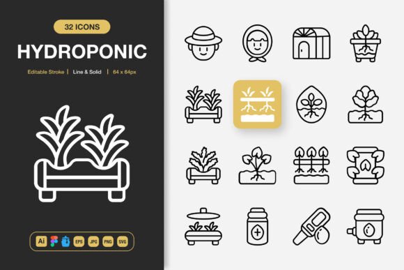 Hydroponic Icons: Elevating Visual Communication with Nature-Inspired Minimalist Design