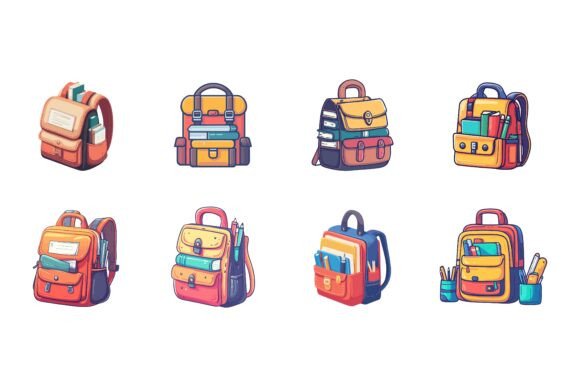 Making the Most of a School Bags Set Illustration Collection in Your Projects
