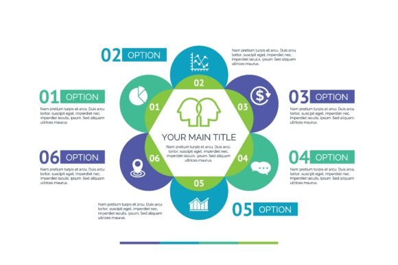 Six Petals Flower Process Chart. Busines: A Creative Canvas for Strategic Thinkers