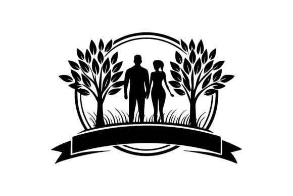 Wedding Silhouette Banner: Timeless Elegance Meets Vector Precision